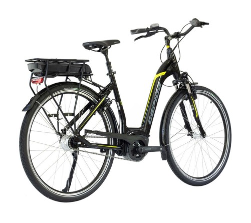 Gepida Reptila 1000 28 W 7S RT City E-Bike Fekete - Neon