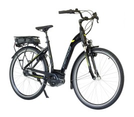 Gepida Reptila 1000 28 W 7S RT City E-Bike fekete-neon - bikemiskolc.hu