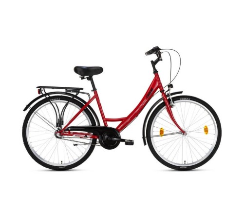 Csepel BUDAPEST A 26/17 N3 2024 17 sötét piros női kerékpár - bikemiskolc.hu