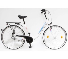 Csepel BUDAPEST B 28/19" N3 agyváltós fehér női városi kerékpár - bikemiskolc.hu