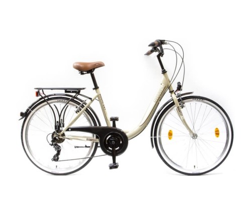 Csepel BUDAPEST B 26/18 7SP 19 női városi kerékpár drapp - bikemiskolc.hu