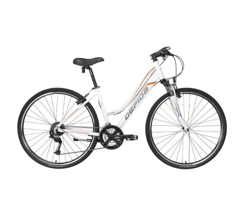 Gepida Alboin 300 CRS 28" női trekking kerékpár fehér-piros - bikemiskolc.hu