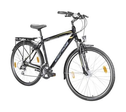 Gepida Alboin 200 PRO 28" trekking kerékpár fekete-lime (M/52)