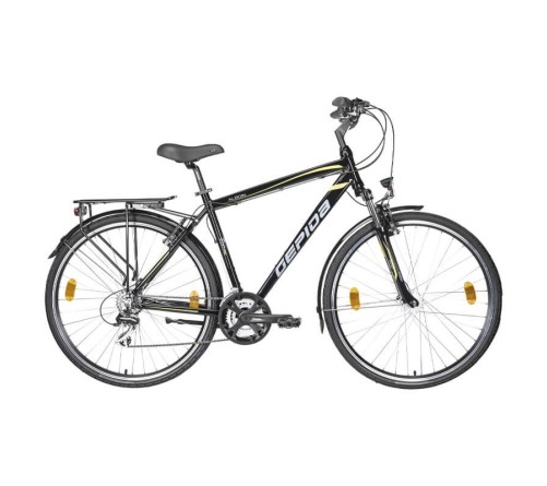 Gepida Alboin 200 PRO 28" trekking kerékpár fekete-lime - bikemiskolc.hu