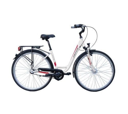 Gepida Reptila 200 28" W 3S fehér-piros női City kerékpár - bikemiskolc.hu