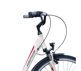 Gepida Reptila 200 28" W 3S fehér-piros női City kerékpár - bikemiskolc.hu