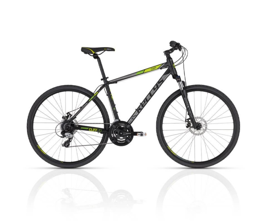 Kellys Cliff 70 cross trekking kerékpár BLACK - GREEN (M) Kellys Cliff 70 cross trekking kerékpár BLACK - GREEN (M)
