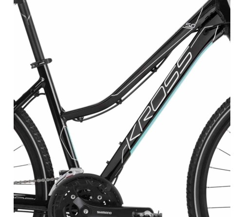 KROSS Evado 5.0 Női cross-trekking kerékpár Fekete - menta (M)