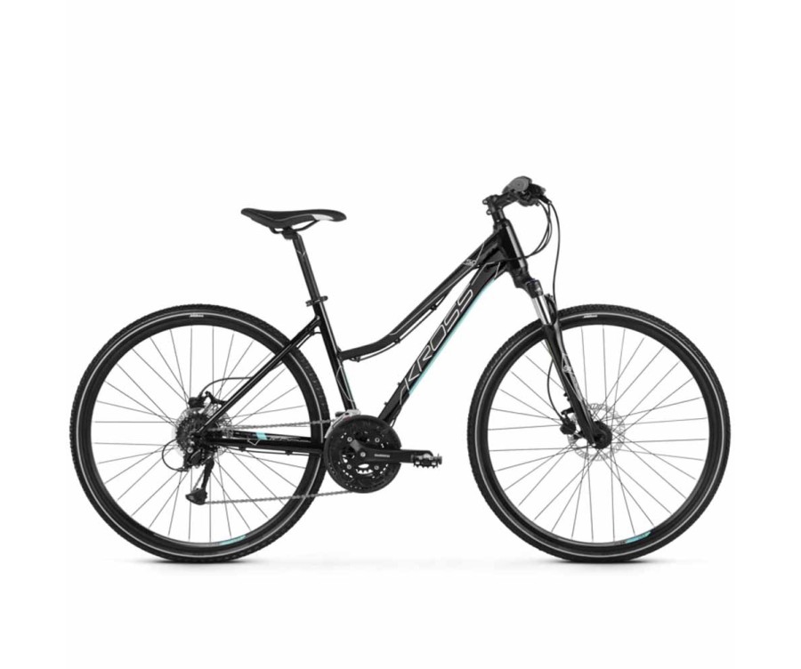 KROSS Evado 5.0 Női cross-trekking kerékpár Fekete - menta (M) KROSS Evado 5.0 Női cross-trekking kerékpár Fekete - menta (M)
