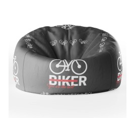 Babzsákfotel Fekete színű BIKER You are the best! Mintás