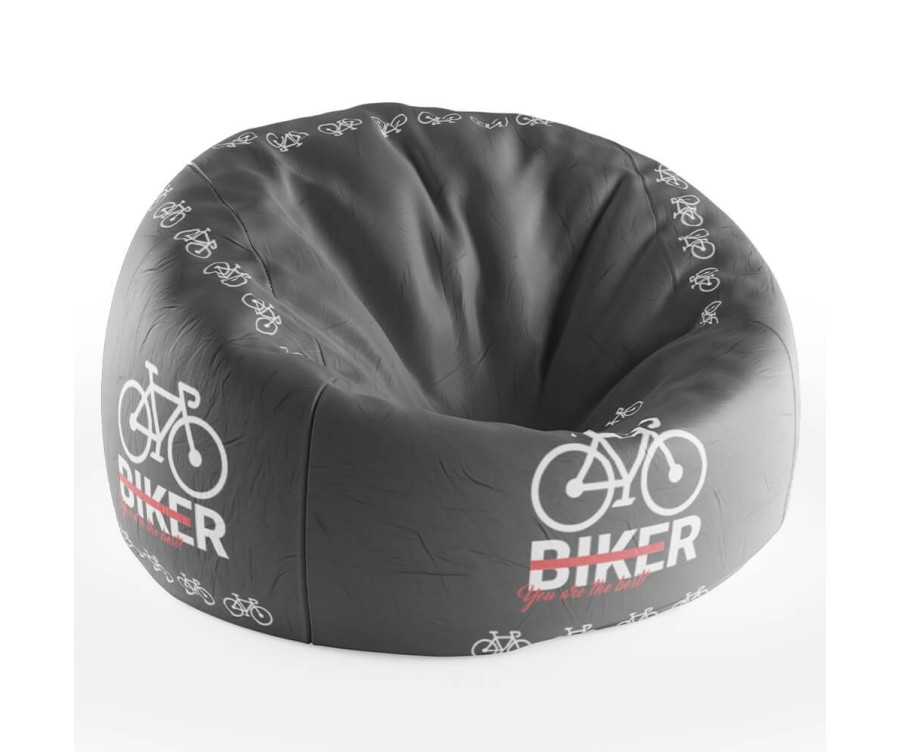 Babzsákfotel Fekete színű BIKER You are the best! Mintás Babzsákfotel Fekete színű BIKER You are the best! Mintás