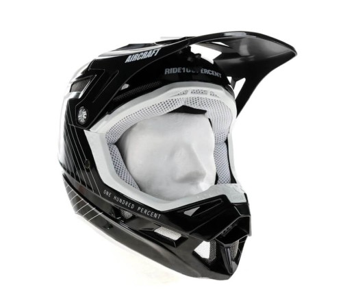 100% Fullface sisak Aircraft Composit silo/fekete-fehér M (57-58 cm)
