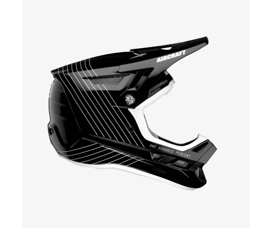100% Fullface sisak Aircraft Composit silo/fekete-fehér M (57-58 cm) 100% Fullface sisak Aircraft Composit silo/fekete-fehér M (57-58 cm)