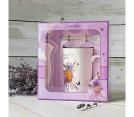 Lavender Provence teás bögre Lila kerékpárral