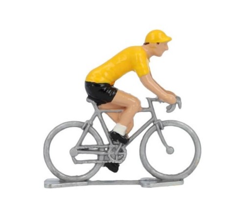 Miniatűr kerékpáros Sárga jersey fém modell