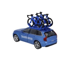 Miniatűr kerékpáros Shimano Team car csomagtartóval fém modell – bikemiskolc.hu