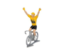 Miniatűr kerékpáros Sárga jersey győztes Jonas Vingegaard 2023 fém modell