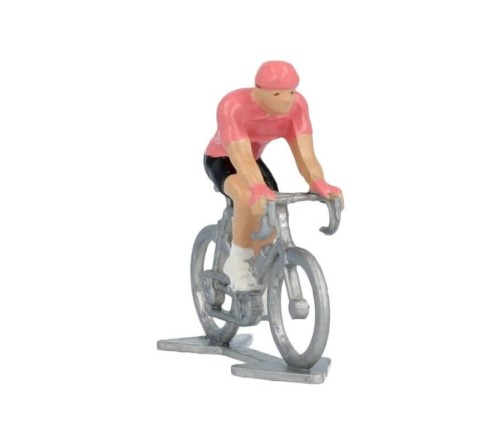Miniatűr kerékpáros Pink jersey H fém modell
