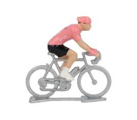 Miniatűr kerékpáros Pink jersey H fém modell