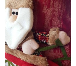 Textil, kerékpáros mikulás csizma akasztóval