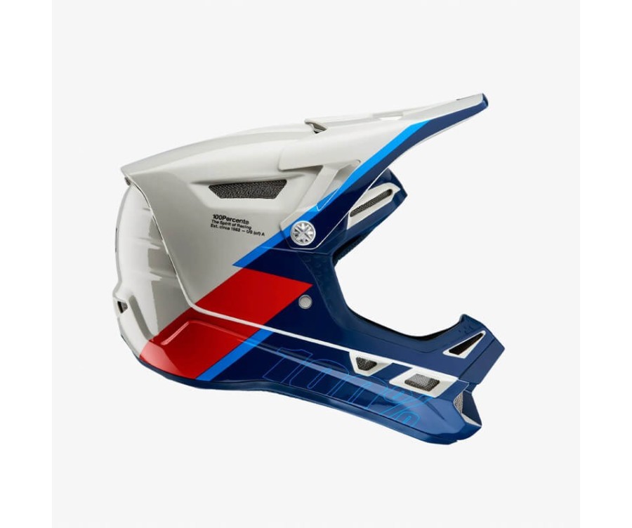 100% Fullface sisak Aircraft Composit trigger/fehér-piros-kék S (55-56cm) 100% Fullface sisak Aircraft Composit trigger/fehér-piros-kék S (55-56cm)