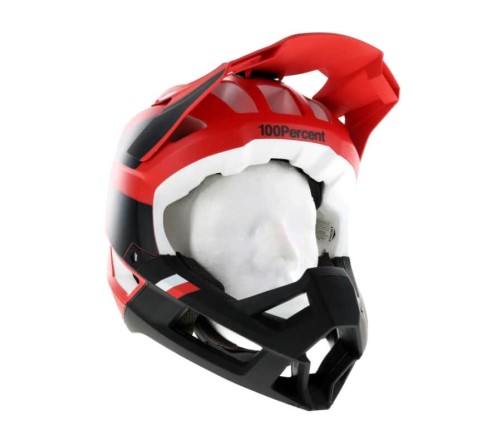 100% Fullface sisak Trajecta Fidlock Cargo Fluo red/piros-fekete S (52-56 cm)