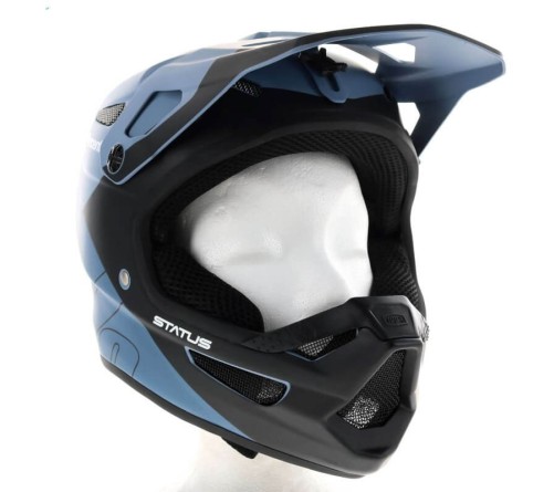 100% Fullface sisak Status matt Steel blue/világoskék-sötétkék S (55-56 cm)